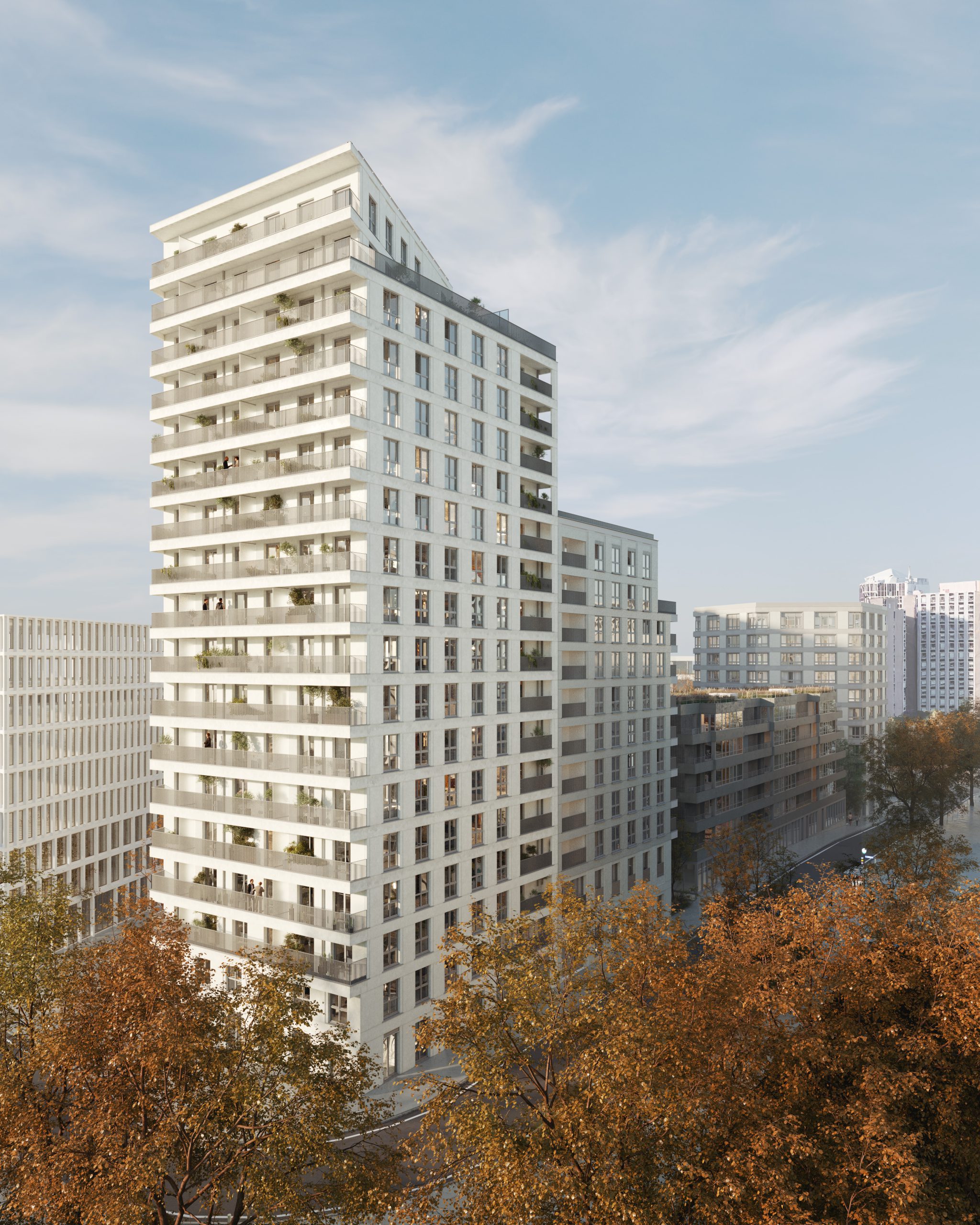 Au centre, le jardin